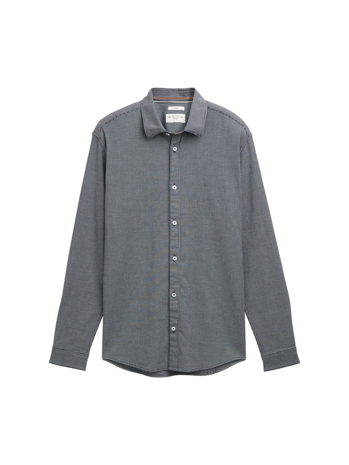 FITTED STRUCTURED STRETCH SHIRT