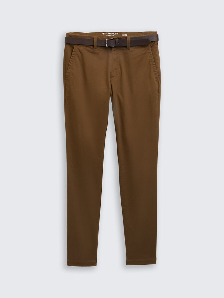 SLIM SOFT CHINO WITH BELT