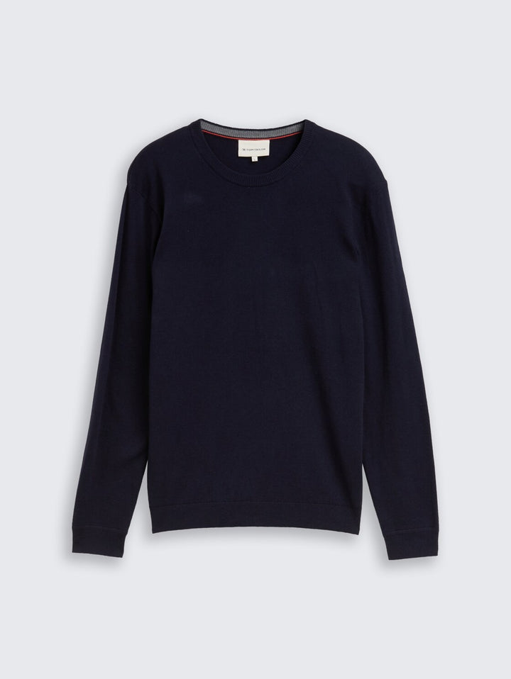 COTTON CASHMERE CREWNECK KNIT