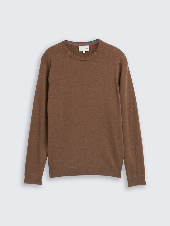 COTTON CASHMERE CREWNECK KNIT