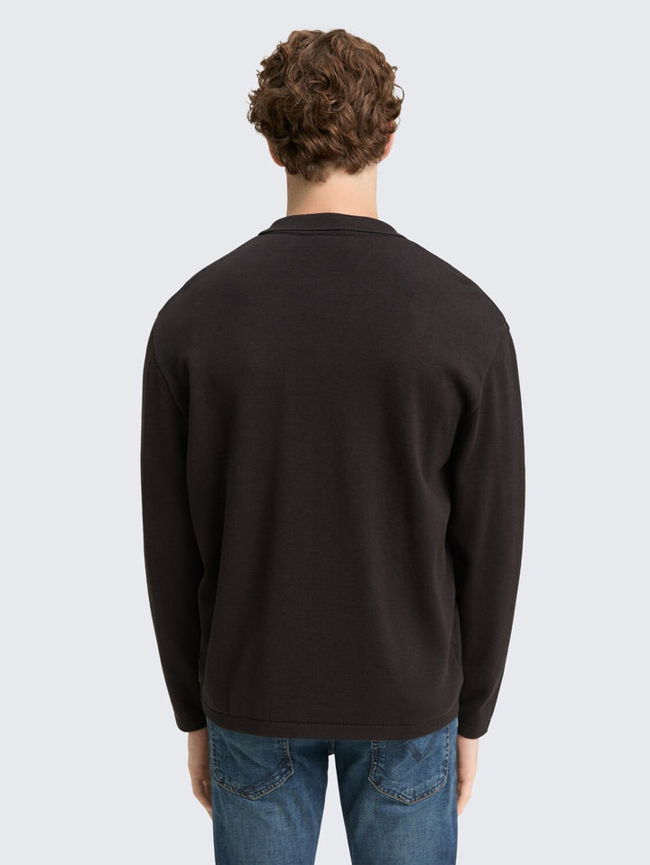 RELAXED TWOWAY ZIPPER KNITTED JACKET