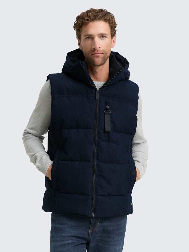 PUFFER VEST WITH HOOD