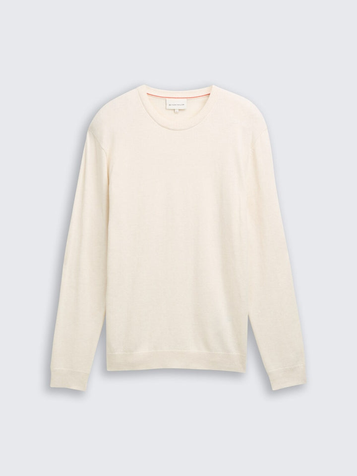 COTTON CASHMERE CREWNECK KNIT