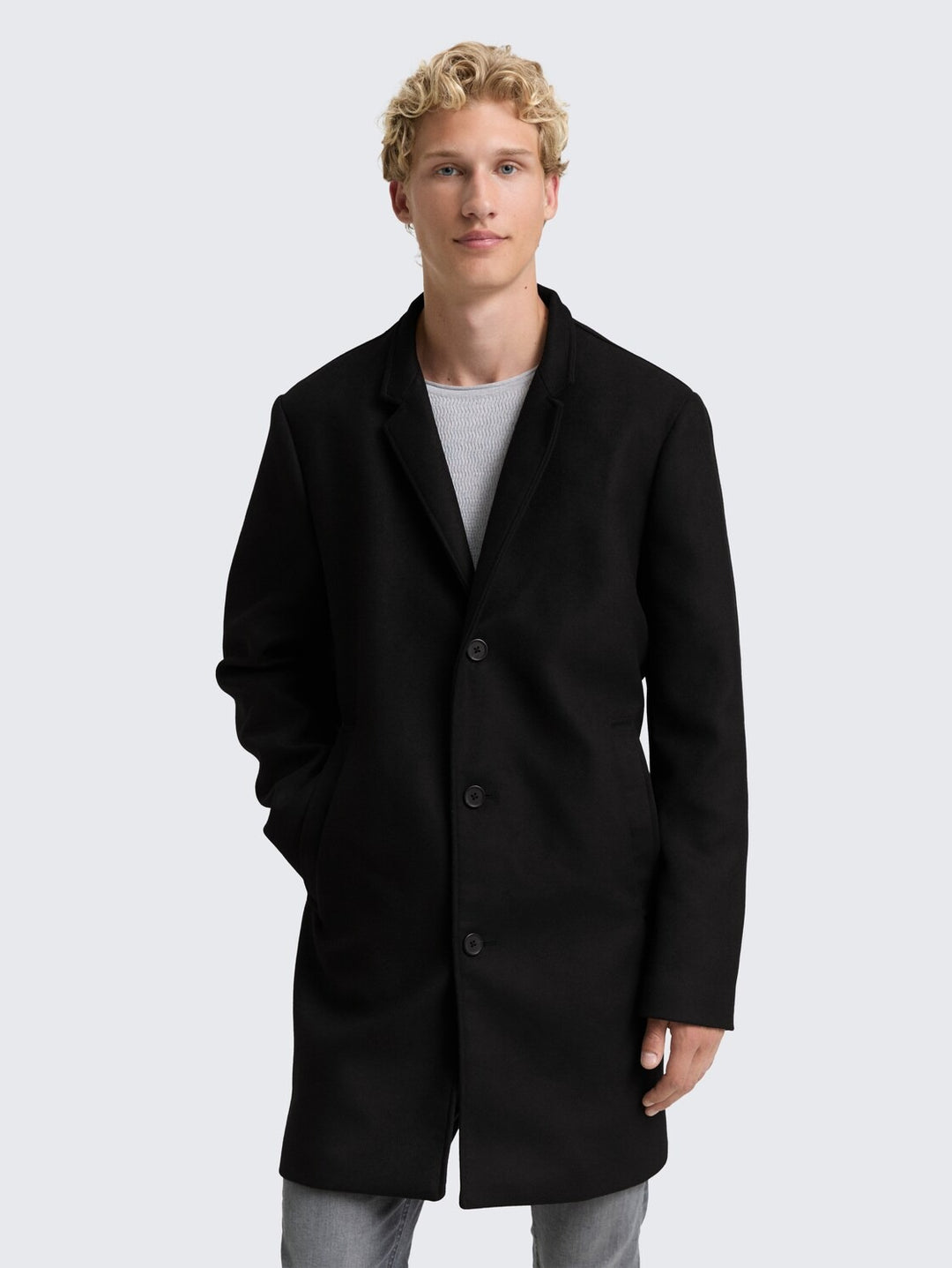BASIC WOOL OPTIC COAT