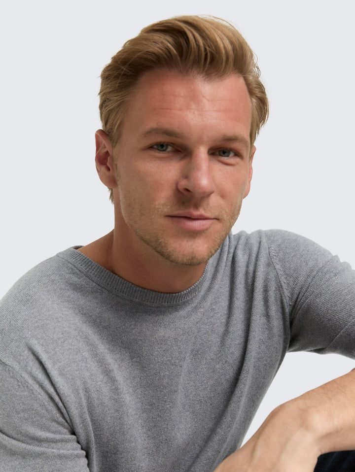 COTTON CASHMERE CREWNECK KNIT