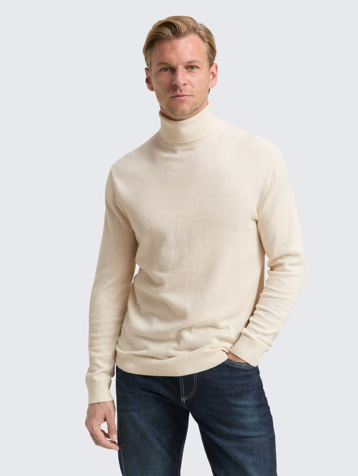 COTTON CASHMERE TURTLENECK KNIT