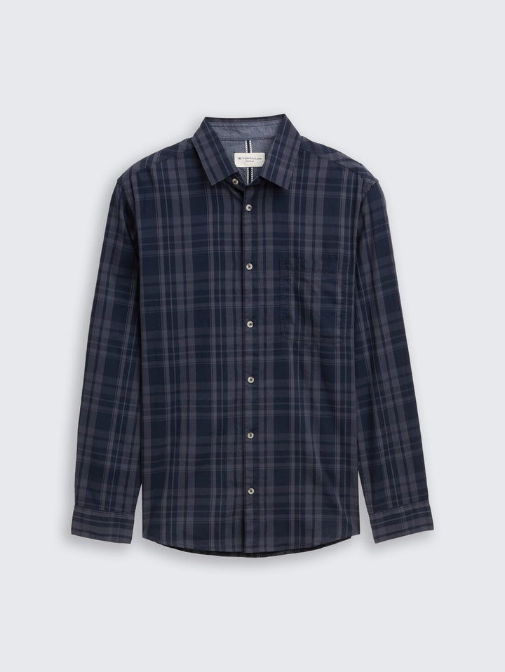 TONAL CHECK OXFORD SHIRT