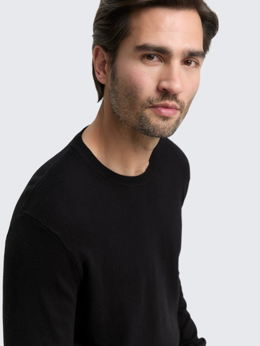 COTTON CASHMERE CREWNECK KNIT