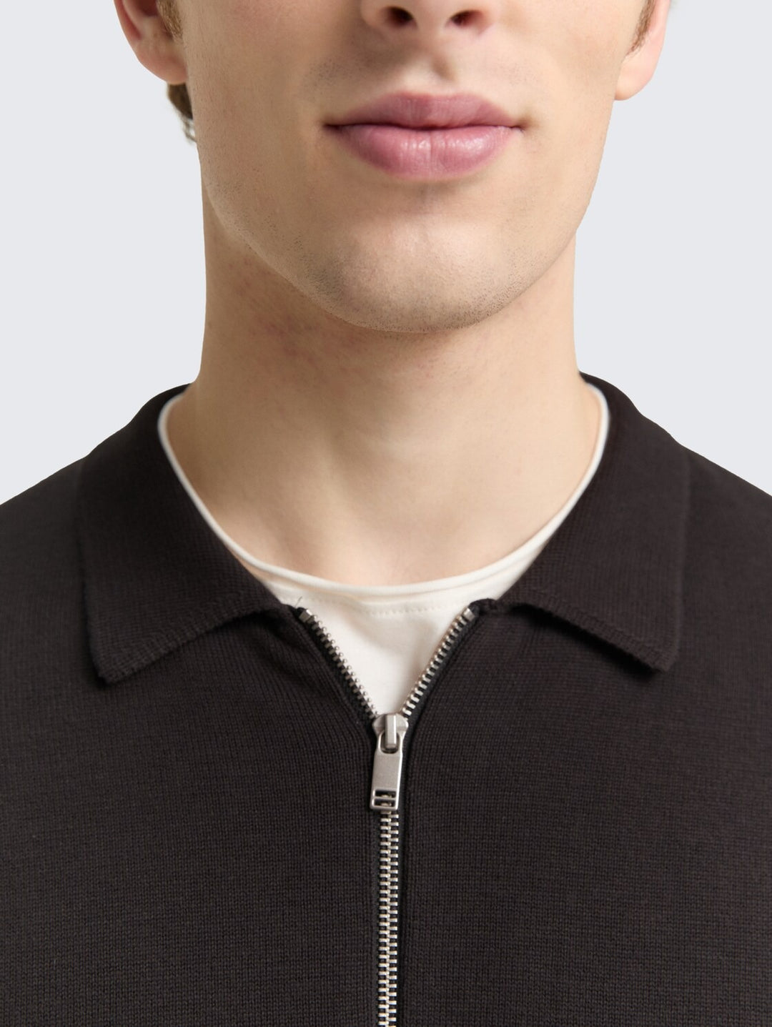 RELAXED TWOWAY ZIPPER KNITTED JACKET