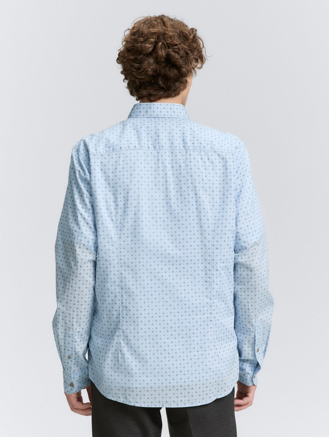 FITTED PRINTED POPLIN SHIRT