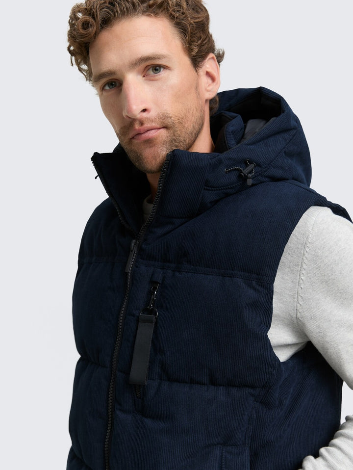 PUFFER VEST WITH HOOD