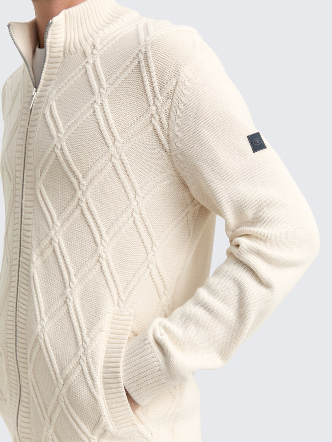 CABLE KNIT ZIP JACKET