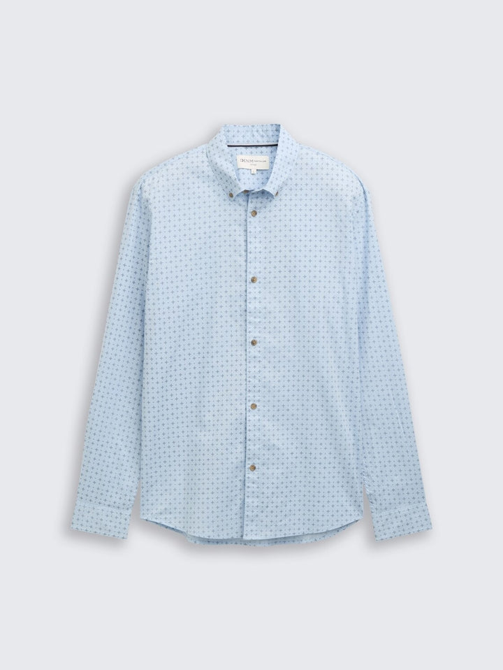 FITTED PRINTED POPLIN SHIRT