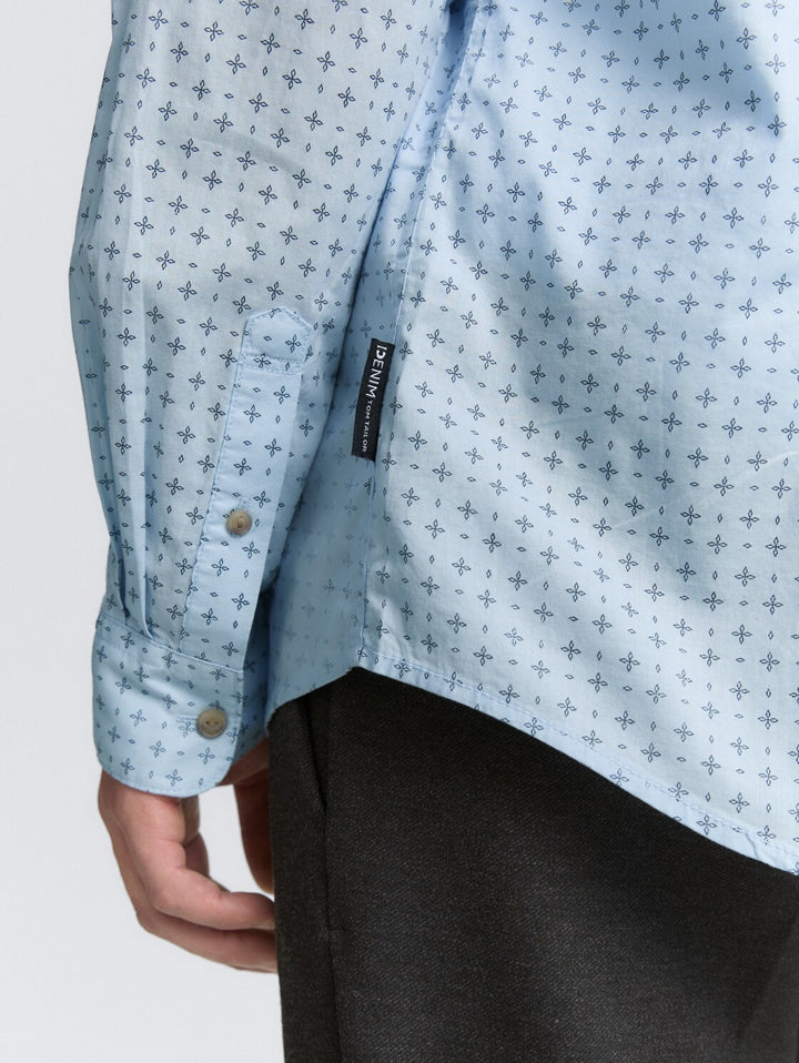 FITTED PRINTED POPLIN SHIRT